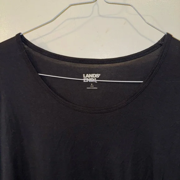 Women’s Land End Black Short Sleeve Shirt Size Large - Picture 3 of 4